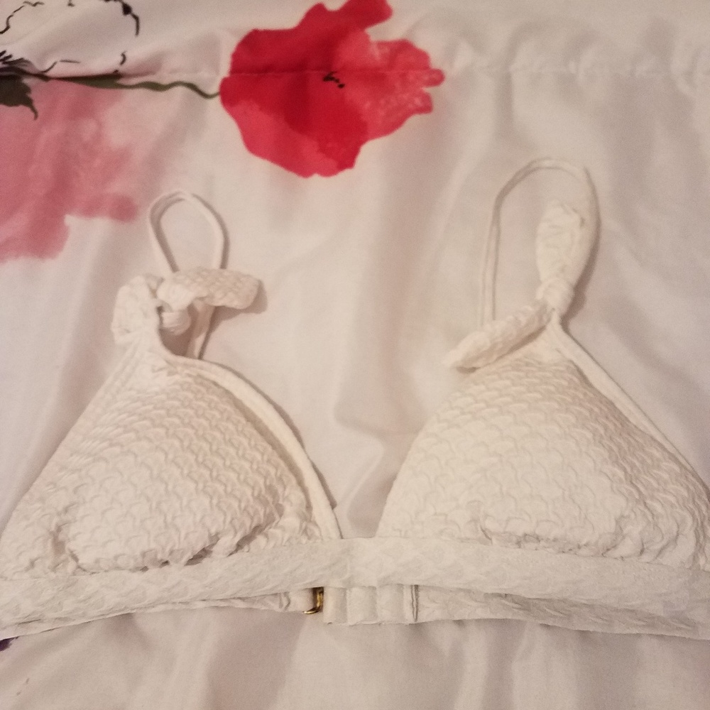 white bikini top